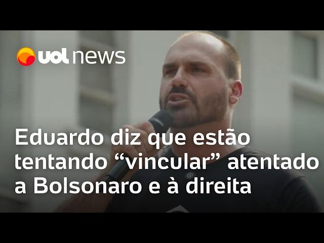 Eduardo Bolsonaro fala em 'propósito malicioso' de usar atentado a bomba no STF contra PL da Anistia