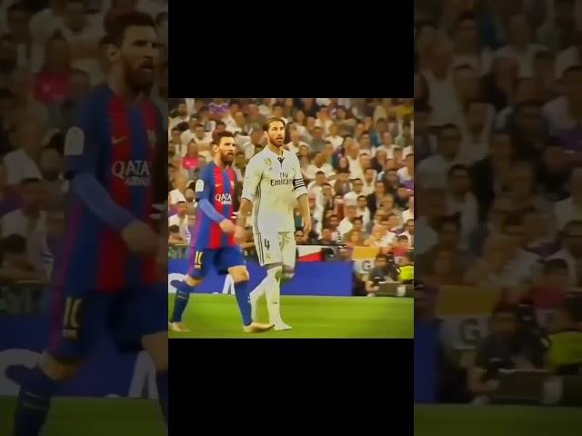 Ramos Tackle on Messi  #footballshorts #messi #footballshorts