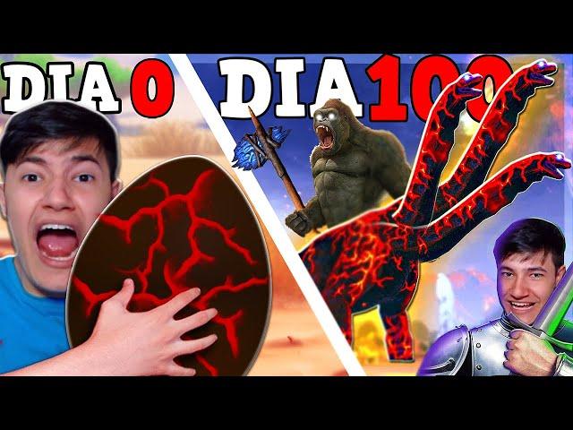 SOBREVIVI 100 DIAS NA TERRA OCA NO ARK! ENFREITEI O GODZILLA E O KONG!