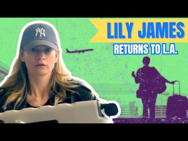 Lily James Of Downton Abbey Looks Super Cute In Yankees Cap At LAX