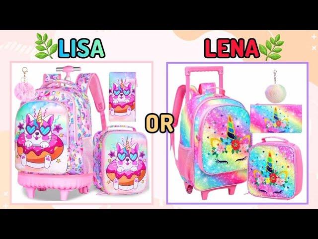 Lisa or lena  Disney dresses & toys & princesses  & nails & bag's & accessories (wouldyourather)