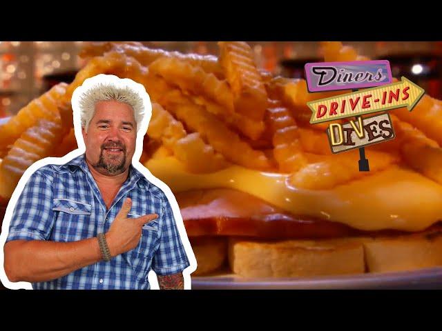 Guy Fieri Tries the Horseshoe Sandwich in Illinois | Diners, Drive-Ins and Dives | Food Network