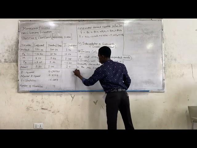 MANAGERIAL ECONOMICS(Demand Estimation_Week 6_Solved Question(Part 2)