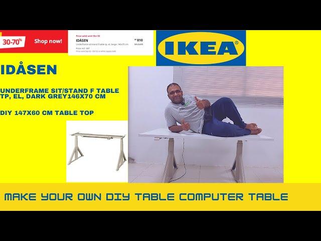 IKEA IDÅSEN DIY Underframe sit/stand UNBOXING, SETUP & REVIEW Youtube Studio Buildout,Episode 2