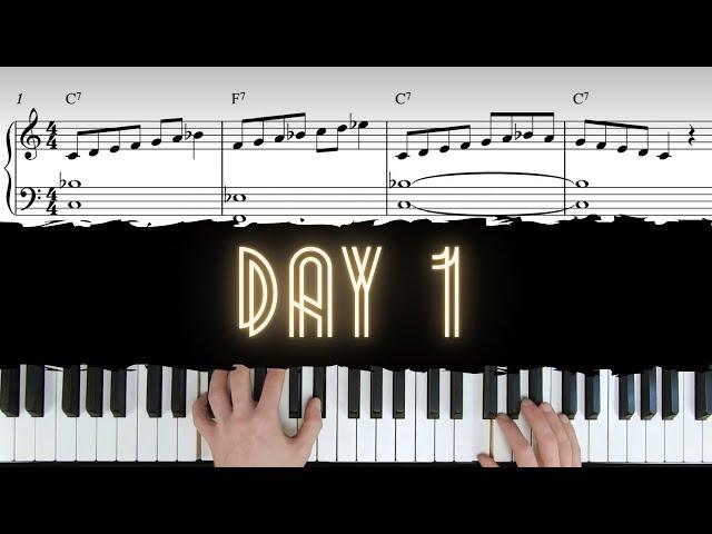 Day 1 - Mixolydian Scales Over Blues | 30 Day Jazz-Blues Piano Challenge