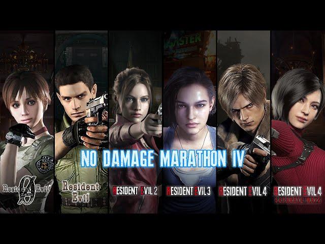 [No Damage Marathon #4] 6 Character Scenarios (RE0 → RE4R), Highest Difficulty, No Save*, Best Rank