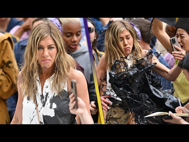 Jennifer Aniston Attacked With Oil!