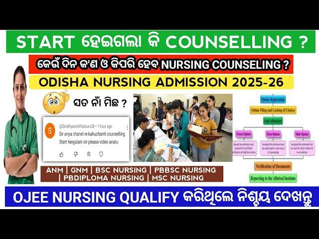 Odisha nursing admission counseling 2025 | odisha nursing admission 2025 | odisha bsc nursing