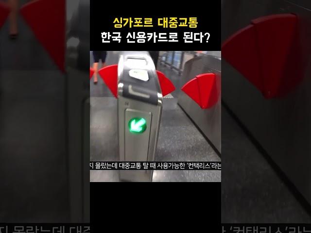 싱가포르 대중교통 한국 신용카드로 된다?