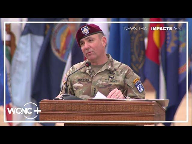 US Army Lt. Gen. Gregory Anderson commemorates Fort Bragg renaming