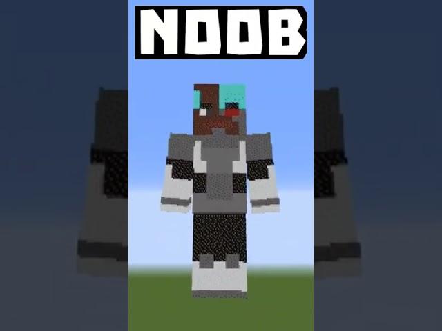 NOOB VS PRO Minecraft Pixel artCyborg