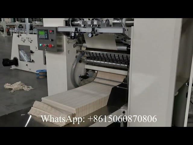 Low cost 2 lines automatic V folding facial tissue paper making machine