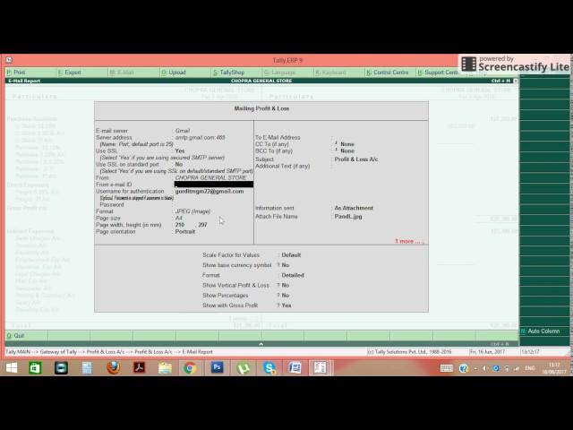 HOW TO SEND EMAIL IN TALLY.ERP9 RELEASE 5.4