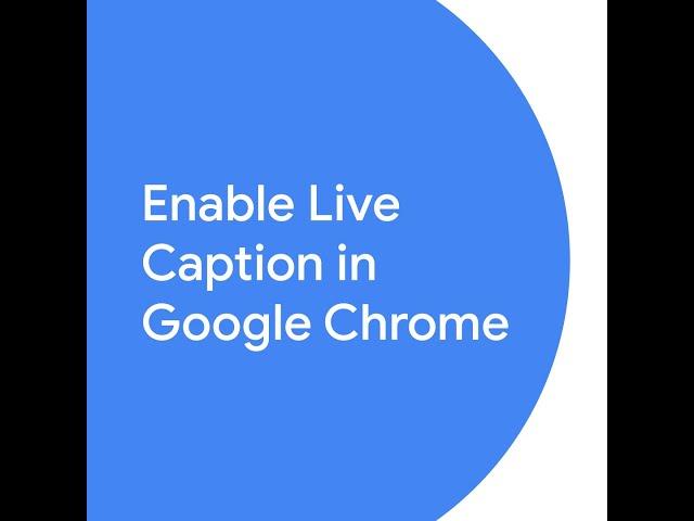 Enable Live Caption in Google Chrome