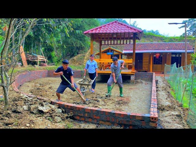 Day 2 journey to renovate the fish pond. PHIN & DAU, TU with talented hands - Forest life skills DT