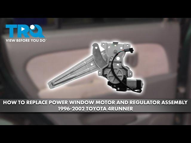 How to Replace Power Window Motor and Regulator Assembly 1996-2002 Toyota 4Runner