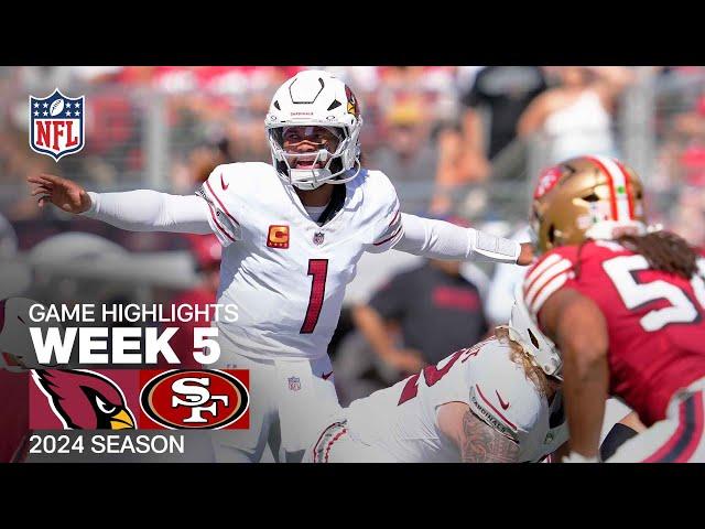 Arizona Cardinals vs. San Francisco 49ers Game Highlights | NFL 2024 Season Week 5