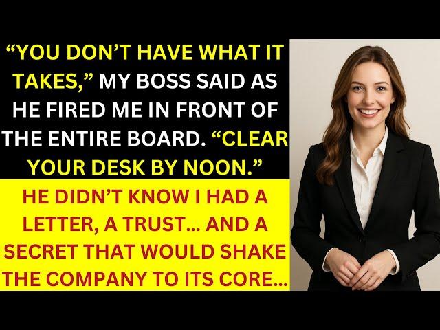 Fired and Humiliated by My CEO - He Froze When He Learned I Owned 85% Of The Company...