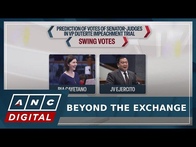 Analyst: JV Ejercito, Pia Cayetano's vote may decide outcome of VP Sara impeachment trial | ANC