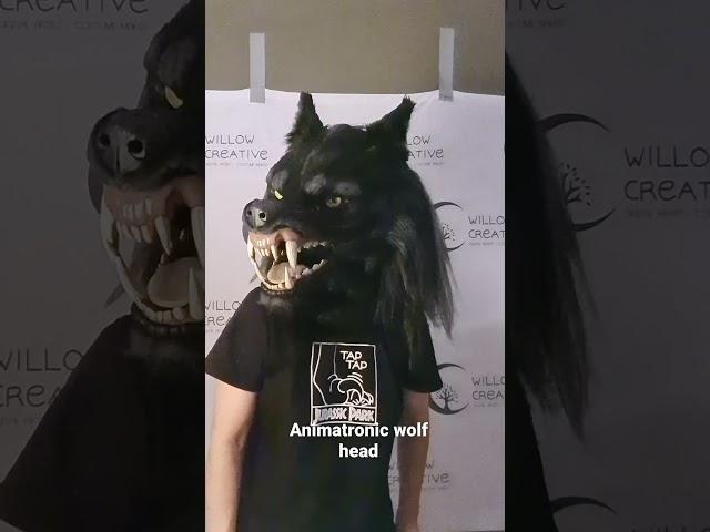 Animatronic wolf head