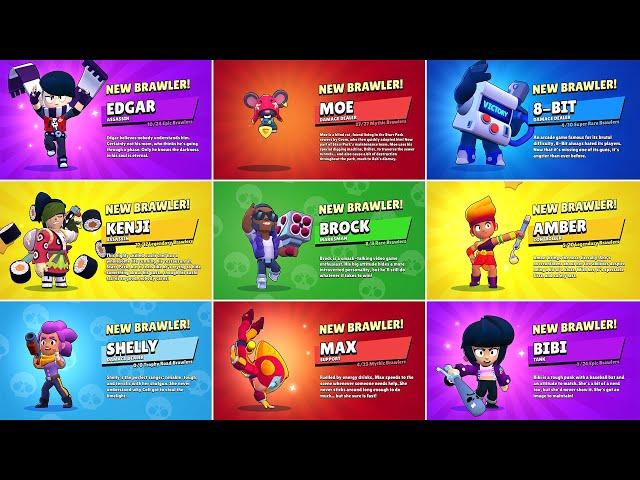 ALL 84 BRAWLER UNLOCK ANIMATIONS | Moe, Kenji, Brock Remodel & More ...