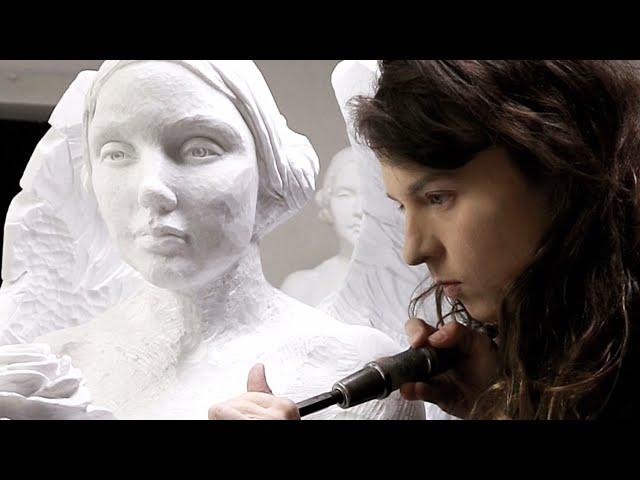 Making of a stone sculpture MARBLE ANGEL