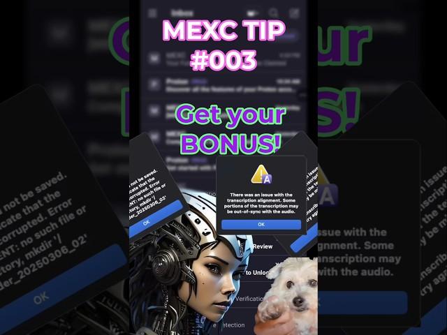MEXC Tip #003 - Get your bonus!!! #crypto #mexc