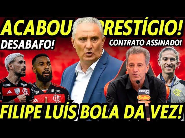 TITE PERDE O PRESTÍGIO NO FLAMENGO! DEMISSÃO DEBATIDA! FILIPE LUÍS BOLA DA VEZ! CONTRATO ASSINADO!