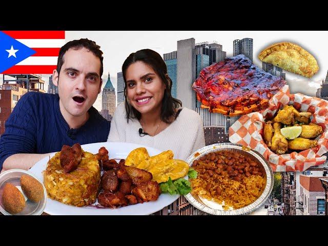 Eating The BEST PUERTO RICAN Food in New York City!