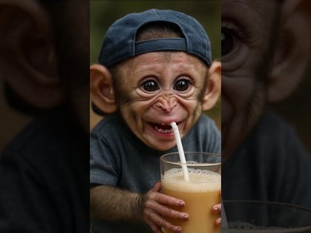 Baby Monkey's Big Sips and Bigger Giggles! 
