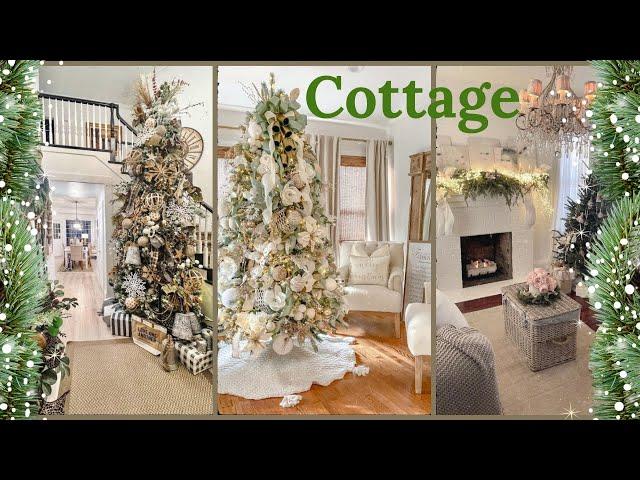 3 Holiday Home Tours: Cozy Cottage Shabby Farmhouse Classic Christmas Decorating Ideas