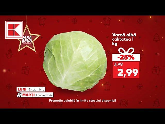 Oferta Kaufland din 18-19 noiembrie: varză albă, orez, sana & chefir