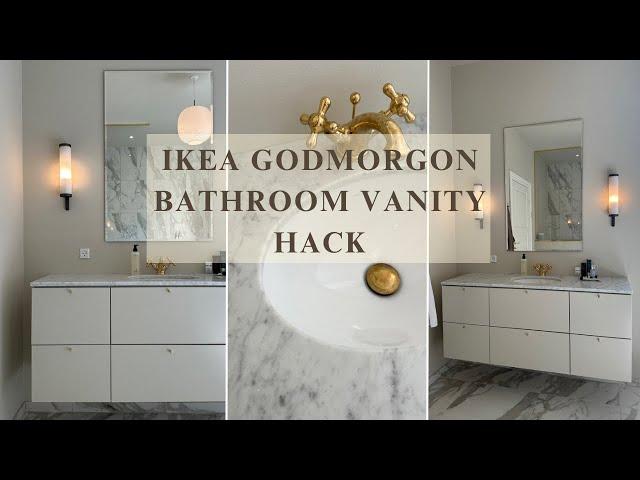 IKEA BATHROOM VANITY HACK | HOW TO GUIDE AND BATHROOM TOUR