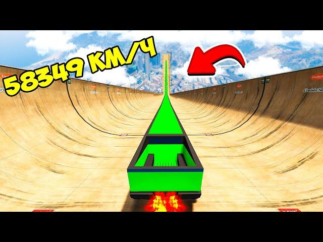NO BRAKES DESCENT IN THE LONGEST LIMOUSINE CYBERTRUCK ON THE RAMP IN GTA 5