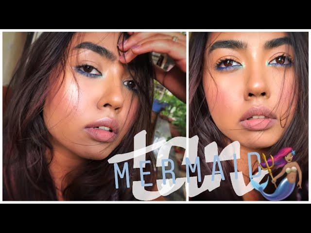 THE TAN MERMAID ‍️ MAKEUP TUTORIAL | Easy Drugstore Soft Glam Makeup Tutorial | NC42 