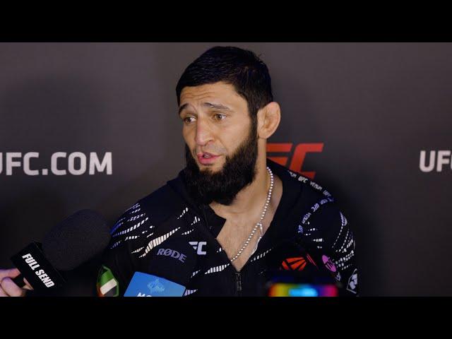 KHAMZAT CHIMAEV FIRST REACTION AFTER DEFEATING ROBERT WHITTAKER AT UFC 308