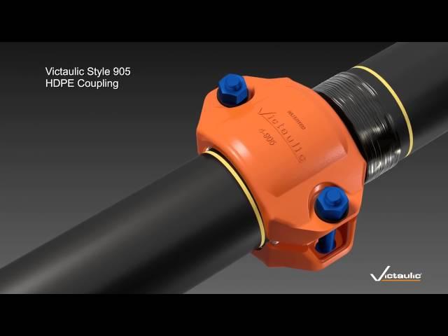 Victaulic Style 905 Plain End Coupling for HDPE Pipe.