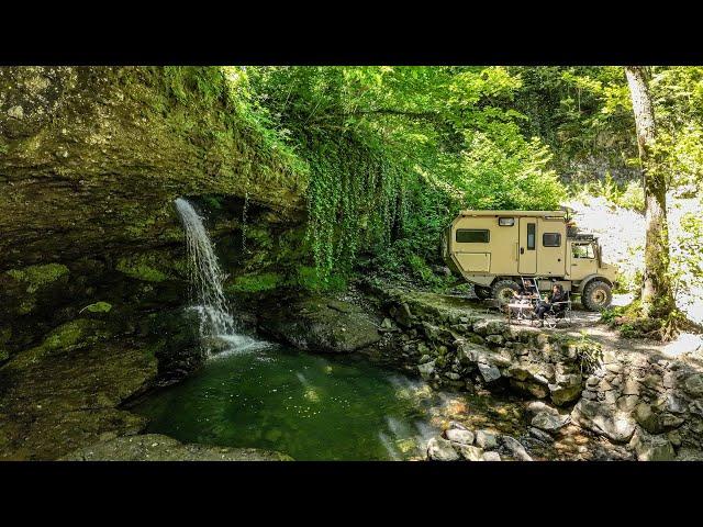 CAMPING AT THE BOTTOM OF A MAGNIFICENTLY BEAUTIFUL WATERFALL