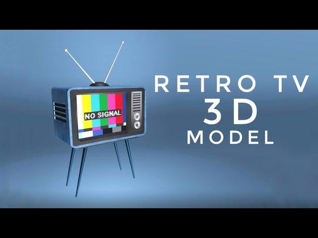 Retro TV 3D model | Low Poly Retro Tv Model | 3D modeling | 3D animation | Prisma 3D | Retro TV