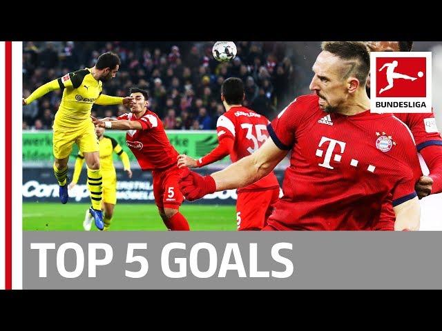 Top 5 Goals on Matchday 16 -  Alcacer, Ribery, Hazard & More