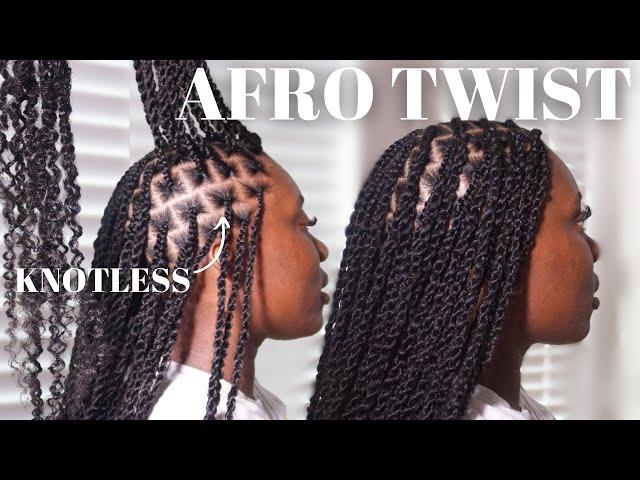 KNOTLESS  bohemian twist using afro hair to match textured hair