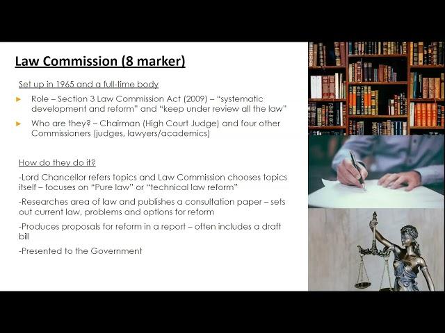 Law Commission & Influences on Parliament - A Level Law