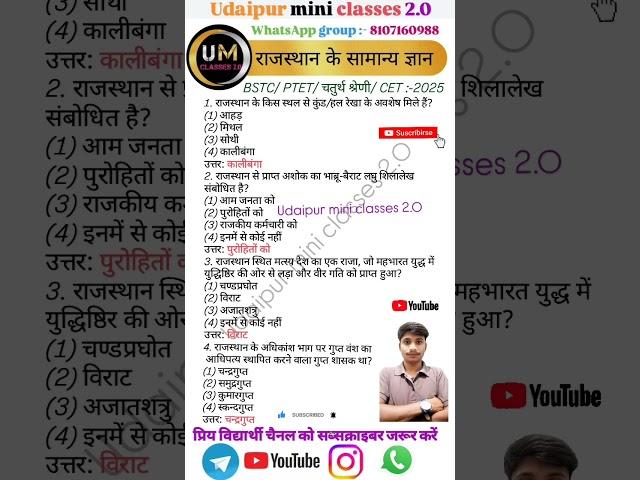 राजस्थान के सामान्य ज्ञान #udaipurclasses #ashugktrick #bstc #rajasthangk #motivation #shorts #exam
