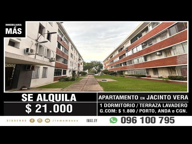 En Alquiler: Apartamento 1 Dormitorio + Terraza | Jacinto Vera