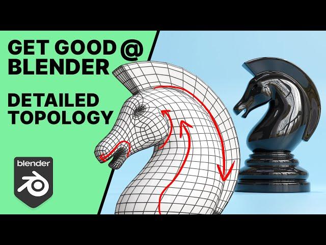 Get Good at Blender - Advanced Topology - Making A Knight Chess Piece