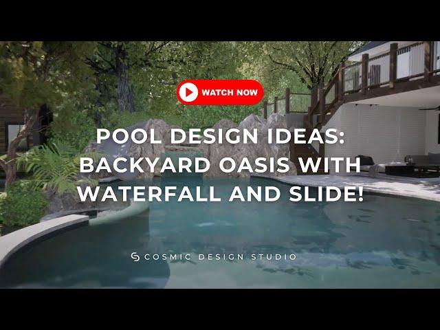 Backyard Design Idea with Waterfall and Slide | Swimming Pools, Landscapes & Outdoor Living
