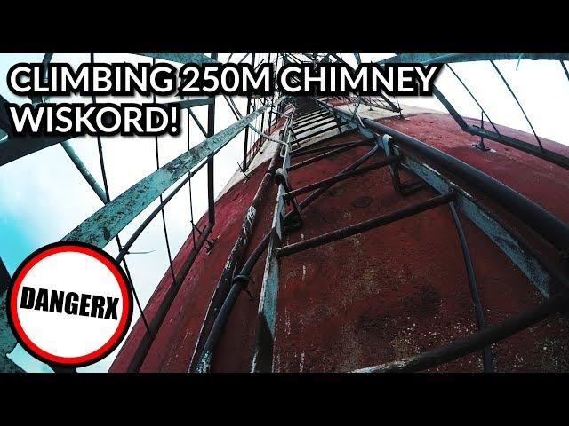 CLIMBING ON THE ROOF OF SZCZECIN - 250M ABANDONED CHIMNEY AT WISKORD