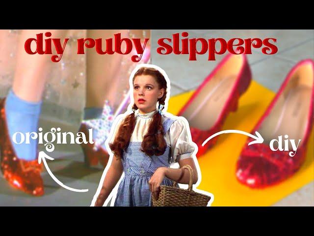 Making Myself Ruby Slippers! | DIY Wizard of Oz Dorothy Ruby Slipper Shoes