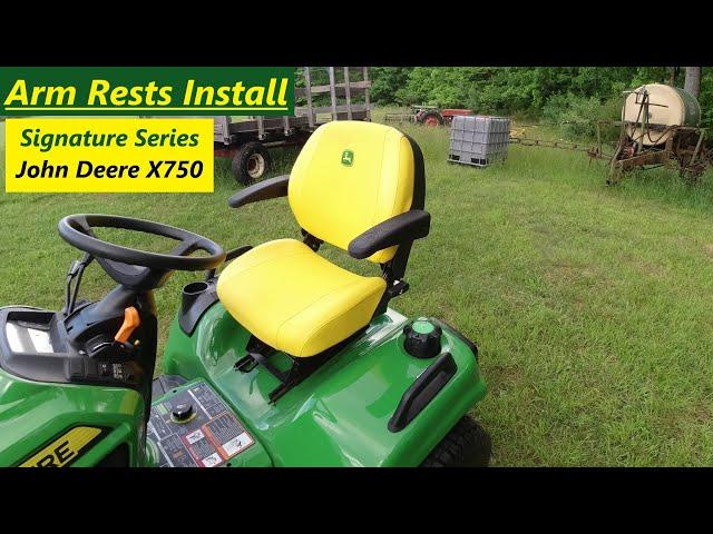 John Deere Seat Arm Rest Install -  DYI - Signature Series Garden Tractor ( X750 Diesel )