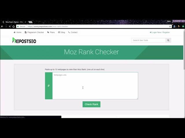 Moz Rank checker - Check Multiple websites